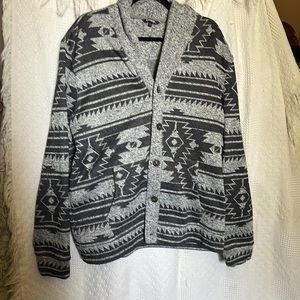 Aztec Style Button Down Sweater
